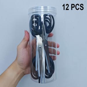 TEMU 12개 상자 세트 6.9인치 사무실 가위 세트, 가정용 가위, 사무실, 가정, 수선, 손수작업 DIY 등용 다목적 가위, 필수품, 스테인레스 스틸 가위 블레이드와 플라스틱 손잡이