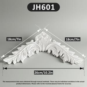 TEMU 2개 PU 네일 프리 코너 플라워 | 프렌치 라이트 럭셔리 배경 벽 및 천장 장식 조각 (거실 TV 벽용)