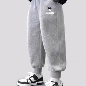 TEMU 2025 신상 '오버사이즈 조거 팬츠 - 연회색/블랙 캐주얼 테이퍼드 레그 커프드 헴, 탄성 허리 & 화이트 스니커즈 호환 디자인 | 봄/가을 캐주얼 복장, 헬스용 바지 | 기계 세탁 가능한 편안한 루즈핏 팬츠 기하학 패턴 & 릴랙스드 핏 | 봄/가을에 적합 | 탄성 허리밴드 & 커프드 헴이 있는 패션 팬츠, 완벽한 사용