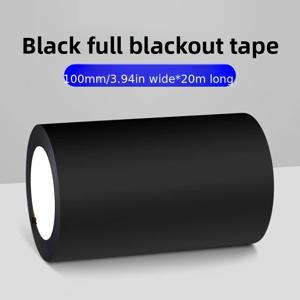 TEMU 20미터 길이 블랙 차광 방열 테이프, 빛 누출 방지 및 엿보기 방지 완전 차광 선스크린 스티커, 무광 창문용 순수 블랙 필름