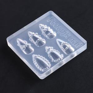 TEMU DIY 매니큐어용 실리콘 네일 아트 몰드 1개 - 귀여운 케이크 & 리본 디자인, 무취 젤 프레스 몰드, 집 & 살롱 사용에 완벽, 네일 아트 용품 | 장난기 있는 디자인 | 내구성 있는 실리콘 몰드, 네일 아트 키트