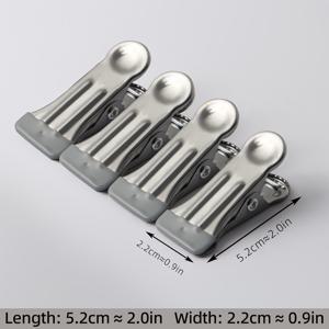 TEMU 50개 스테인리스 스틸 미끄럼 방지 빨래집게, 녹방지 다기능 클립, 금속 옷걸이