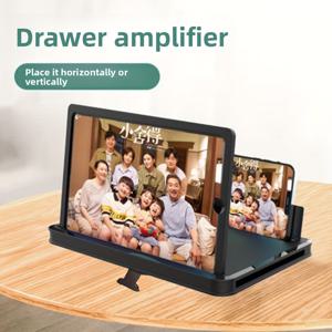 TEMU 1개 휴대용 폰 스탠드 프로젝터, HD 앰프리파이어 - 조절 가능한 각도, 가벼운 디자인, 영화 및 게임용, 스마트폰 & 태블릿 호환, 홈시어터 & 여행용, 컴팩트 홀더, 고품질 렌즈, 영화 애호가용, 휴대용 프로젝터, 여행 엔터테인먼트