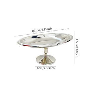 TEMU 스테인리스 스틸 오벌 하이레그 플레이트 컵 - 녹 방지 광택 메탈 디저트 & 과일 트레이, 애프터눈 티, 푸딩, 스낵용 - 레스토랑, 가정 및 휴일 모임에 완벽한 스낵 서빙 트레이 | 우아한 식기류 | 내구성 있는 식기류, 서빙 접시와 플래터, 케이터링용 서빙 접시, 서빙 플래터, 디저트 볼, 볼, 테이블웨어, 컵, 서빙 접시