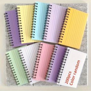 TEMU 4개 세트 다양한 색상 스파이럴 바인딩 그리드 노트패드, 총 200장 (각 50장), PVC 커버, 7.49 x 12.5cm, 홈 & 오피스용 스터디 플래시카드, 내구성 & 휴대용 금속 코일 바인딩, 그리드 종이 패드