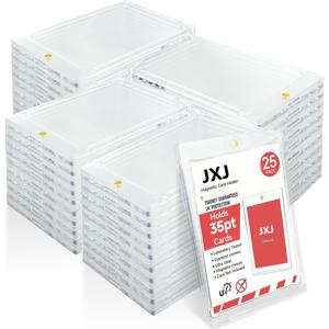 TEMU [마그네틱 카드 홀더] - 하드 플라스틱 구조의 보호 슬리브, 35pt 두께의 카드 케이스 프로텍터, 트레이딩 카드용, 크리스마스와 할로윈 선물로 완벽, 튼튼한 구조,컴팩트 디자인,고품질 슬리브,선물 구매자,스포츠 팬들