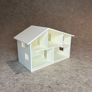 TEMU 1개 미니어처 모델 하우스 장식 - 튼튼한 플라스틱 다중 방 디자인, 전기 불필요, 현대적인 스타일, 실내/실외 사용, 장식, 조립 불필요, 미니어처 하우스 장식