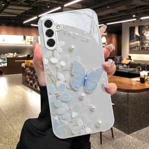 TEMU 삼성 갤럭시 A56/A55/A54/A53/A52S/A52/A35/A34/A33/A32/A26/A25/A24/A23/A22/A16/A15/A14/A13/A06/A05S/A05/A04S/A04/S25/S24/S23/S21/+/FE/Plus/Ultra/5G용 강화유리 폰 케이스 커버 - 패션 감각적인 반짝이 디자인-WD2523|S21케이스|S22케이스