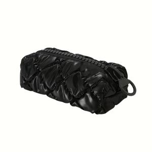 TEMU 대용량 필통 - 다중 구획이 있는 휴대용 정리함, 내구성 있는 원단 & 지퍼 클로저, 학교/사무실/여행용 4가지 색상 (블랙, 연두색, 보라, 핑크) - 문구류 수납 가방, 필통 파우치, 퀼트 질감, 견고한 구조, 사무직 종사자용, 컴팩트 디자인, 강화된 스티칭, 오피스 전문가용|파우치|필통|수납정리함