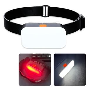 TEMU 1개 마크로코스 USB 충전식 헤드램프, 4가지 모드(밝음/조절/스트로브/SOS), 조절 가능한 헤드라이트, USB-C 고속 충전, 캠핑, 하이킹, 러닝, 비상용 경량 핸즈프리 플래시라이트 - USB-C 장치와 호환 가능, 리튬 배터리 구동 헤드램프, 캠핑 필수품, 슬림 디자인, 내구성 있는 구조, 멀티모드 라이트, 야외 활동 애호가용