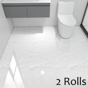 TEMU 2롤 고급 대리석 바닥 스티커 - 내구성, 방수, 녹 방지 세라믹 타일 데칼, 주방, 욕실, 거실, 집 개조, 반려동물 손상 복구용 필 앤 스틱 PVC 벽지, 간편한 설치, 마모 및 미끄럼 방지, 바닥, 장판바닥롤, , 바닥데크, 바닥장판, 바닥타일, 장판시트지, 장판