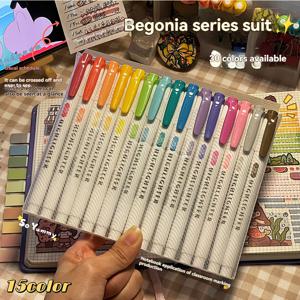 TEMU 30색 듀얼팁 하이라이터 세트 - 프로 형광 펜, 미세 및 넓은 팁, 방수 기능, 메모 작성, 드로잉 및 사무용으로 완벽, 30가지 다양한 색상 포함