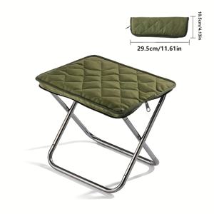 TEMU 1개 알루미늄 합금 휴대용 접이식 의자, 접이식 스툴 수납 스툴, 휴대용 접이식 수납 스툴; 알루미늄 합금 프레임, 청소년 낚시용, 야외 피크닉 캠핑 접이식 스툴, 경량 여행용 의자, 낚시 액세서리|캠핑의자|접이식의자|캠핑용품