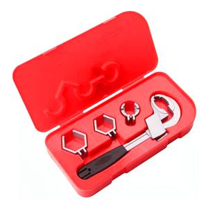 TEMU 1세트 조절 가능한 알루미늄 합금 파이프 렌치와 상자 - 다기능 싱크 & 욕실 렌치, 대형 오픈 엔드 이중 조절 가능한 헤드, 물 파이프 수리용, 내구성 있는 금속 구조, 전기 필요 없음, 물 파이프 수리 도구|조절 가능한 렌치 세트|내구성 있는 구조, 파이프 렌치