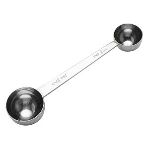 TEMU 1개 스테인리스 스틸 듀얼 헤드 계량 스푼 0.5oz/1oz - 두꺼운 304 스테인리스 스틸, 식기세척기 사용 가능, 커피, 말차, 우유 가루, 차, 조미료에 이상적 - 필수 베이킹 및 요리 주방 도구, 조미료 스푼|슬림 메탈릭 마감|내구성 있는 주방용품
