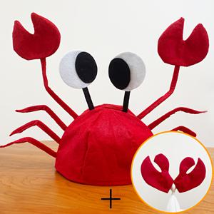 TEMU 3개 귀엽고 재미있는 파티 모자 세트: 로브스터 표정 모자 + 장갑, 할로윈 장식, 성 패트릭 데이, 생일 파티, 테마 이벤트에 적합 - 남녀공용 사진 소품, 할로윈 코스튬 여성, 할로윈 코스프레, 생일 모자, 크리스마스 모자