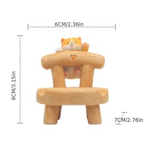 TEMU 미니 레이지 체어 스타일 폰 스탠드, 귀여운 데스크탑 홀더로 안경 디스플레이 랙 또는 프레임 스탠드로도 사용 가능 | 사무실 책상용 창의적인 의자 및 스탠드