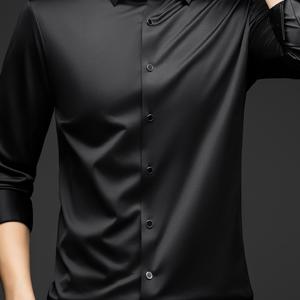 TEMU 고품질 고밀도 원단 2025 가을 신상 솔리드 컬러 남성 시스루 클래식 셔츠 - SINBOS|린넨