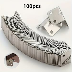 TEMU 100개 금속 브래킷 & 빔 지지대, 90도 엘자형 실버그레이 코너 스탠드 - 가구, 캐비닛, 테이블, 의자, 침대용 홈데코 & 건축하드웨어 패스너