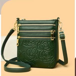 TEMU 정품 가죽 여성용 숄더백, 신제품 멀티레이어 디자인, 지퍼 포켓이 있는 비즈니스 커뮤터 토트백, 유럽 & 미국 스타일 패션 크로스바디 백, 야외 여행용 대용량 소형 백팩|여행용크로스백