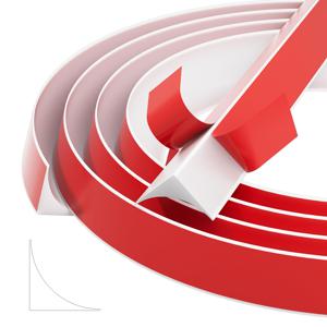 TEMU 1개 196인치 유연한 L자형 쿼터 라운드, 구부릴 수 있는 장식용 몰드, 양면 비접착식 실리콘 트림, 바닥 가장자리, 벽 코너, 계단, 캐비닛 및 욕조 가장자리용, 0.6