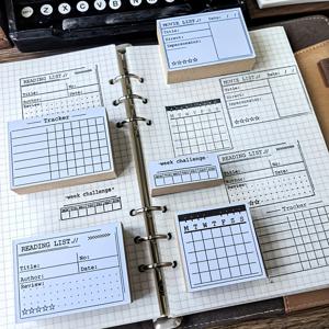 TEMU 일상 계획용 나무 도장 5개, 정보 기록 목록 도장, DIY 수동 계정 재료, 챌린지 수동 계정 재료 나무 도장, 데일리 플래너,목록 작성, 디자인,지속 가능한 제품,회계 인감,플래너,사무직 근로자