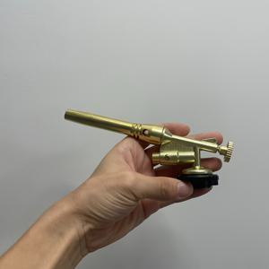 TEMU 1300°C 고온 토치 건 - 휴대용 야외 불타기 도구 및 용접 도구, 배터리 필요 없음, 내장 팬이 있는 내구성 금속 구조 캠핑, DIY 프로젝트, 화덕용 - 매끄러운 메탈릭 마감, 화덕 액세서리, 캠핑 장비, 견고한 디자인|캠핑선풍기