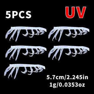 TEMU 야광 낚시 미끼 - 무독성 소프트 고무 새우 미끼, 후크 포함, 바닷물/담수용, 야간 낚시 및 심해 어드벤처에 이상적 - 야광 낚시, 리얼리스틱 새우 디자인, 어둠 속에서 빛나는,고품질 루어,전문 어부