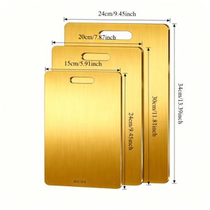 TEMU 2025 고급 스테인리스 도마 - 이중면 헤비듀티, 식품안전한 라운드 엣지 & 미끄럼방지 베이스, 201 스테인리스 대형 주방용도 보드 (가정/레스토랑 사용), 식기세척기 사용 가능, 위생적인 디자인, 쉬운 청소, 내구성과 안정성으로 육류·채소·치즈 슬라이싱에 최적화된 셰프와 홈쿡을 위한 완벽한 음식&고기 절단판