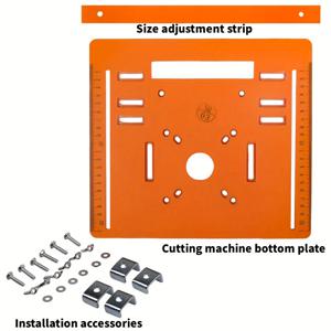 TEMU 1개 범용 절단기 베이스판 키트 28 x25cm, 목공 사각톱 바닥보드 5mm 두께 -레이저 눈금 & 조정식 위치 가이드 포함- 목공 도구