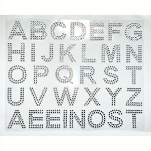 TEMU 34개 라인스톤 알파벳 글자 - DIY 공예, 보석 제작, 홈 데코용 반짝이는 흰색 플라스틱 스티커, 반짝이는 디자인 만들기에 완벽, 공예 재료|반짝이는 장식|내구성 있는 플라스틱, 다양한 종류의 비즈, 바느질 비즈