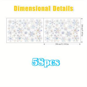 TEMU 유리창용 창문 데칼, 새 충돌 방지 클링, 비접착 프리즘 창문 스티커, 무지개 스티커, 크리스마스 눈꽃 창문 클링 (28개), 축제 창문 장식,장식용 클링,내구성 있는 PVC,창문 스티커,휴일 창문 장식,새 사랑