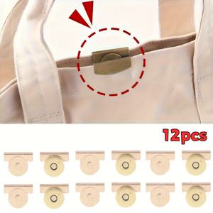 TEMU 12개 강력한 자석식 스냅버튼, DIY 공예용 수납백, 가방클립 – 이불커튼·의류장식에 적합한 No-Sew 패스너 (다양한 색상), 금속단추, 창문걸이, 옷핀, 세련된 버클, 내구성 있는 고품질 Snaps