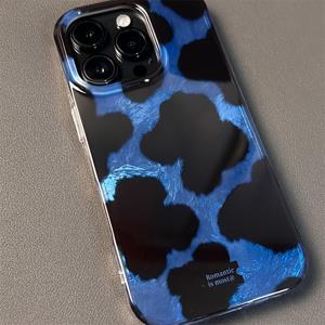 TEMU 퍼포레이티드 보텍스 IND 블루 브라운 패턴 iPhone 11 12 13 17 Pro Max용, 휴대폰 케이스, 모바일 액세서리, 스타일리시한 커버, 통기성 있는 디자인, 내구성 있는 소재, 보호적인 쉘, 독특한 아이폰 액세서리, iOS 사용자를 위한