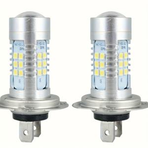 TEMU 2개 H7 LED 자동차 헤드라이트 전구, 36000LM 초밝은 화이트 5000K, 6500K, 6500K, 22000LM, 12V/24V, 하이&로우 빔, 1000% 더 밝은 빛, 6500K 화이트, 3570-CSP 칩, 알루미늄, 플러그 앤 플레이