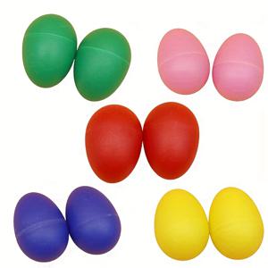 TEMU 10pcs 플라스틱 계란 쉐이커 퍼커션 음악 마라카스 이스터 에그 음악 학습 DIY 페인팅 마라카스 (5 쌍)