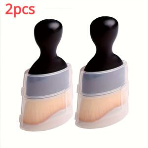 TEMU 2개 세트 자동차 디테일링 브러시, 부드러운 털과 인체공학적 핸들, 내부 먼지 제거용 비스크래치 플러시 헤드, 편안한 그립, 에어벤트, 창문 및 키보드에 적합한 홈 오토 케어 액세서리