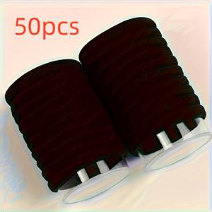 TEMU 50개 세트 솔리드 컬러 헤어 액세서리 | 고탄력 포니테일 홀더 & 밴드 | 내구성 좋은 클립으로 안정적인 스타일링 | 헤어밴드 컬렉션 | 패션 헤어스타일 필수 키트 | 다용도 캐주얼 코디 / 여성 트렌디 뷰티 도구 팩 | 청소년 학생용 스크런치 어소트먼트 | 전문가용 직장 스타일 강화 | 스포츠웨어 친화적 헤어 액세서리