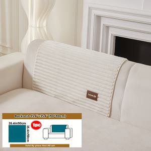 TEMU 웜 타이드 1피스 모던 플러시 소파 쿠션, 라벨 장식 포함, 애완동물 친화적 플러시 보호 커버, 암체어부터 섹셔널 가구까지, 미끄럼 방지 두꺼운 시트 패드 케이스, 세탁기 사용 가능, 침실, 사무실 및 거실에 적합
