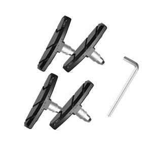 TEMU 4개 세트 자전거 V- 패드 + 설치 도구 및 렌치, 산악 자전거 V- 패드, 고성능 고무 자전거 패드