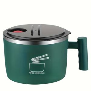 TEMU 1개 YUHUPHYLLIC 스테인리스 스틸 인스턴트 누들 그릇 뚜껑 포함 - 누수 방지, 휴대용, 빠른 배수 디자인 라면, 샐러드, 수프용 - 사무실, 기숙사, 가정용 이상적, 사무실 도시락 용기 | 현대적인 주방용품 | 내구성 있는 주방용품, 라면 그릇, 누들 그릇, 소녀/소년을 위한 도시락 상자, 학교용 도시락 상자