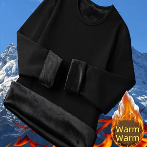 TEMU 남성용 보온 긴팔 셔츠 - 체육관, 러닝, 캐주얼용 비신축 운동 상의 - 극한의 추운 날씨용 운동복 - 타이트핏 겨울 트레이닝 의류 - 블랙 - 야외 스포츠 및 캐주얼 복장에 이상적, 체육관 셔츠, 러닝 기어, 세련된 디자인, 내구성 있는 구조, 피트니스 애호가, 체육관 착용, 스포티한 룩, 고품질 원단, 성능 웨어, 활동적인 남성