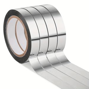 TEMU 4 롤의 은빛 금속 거울 테이프 DIY 그래픽 아트 테이프 자체 접착 금속 코팅 폴리에스터 필름 장식 테이프 벽 옷장 욕실 장식 선물 포장 공예 장식, 거울 테이프, 벽 장식 테이프, 장식 접착 테이프, 전달 용지, 스코치, 거울 장식 액세서리|시트지