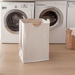 TEMU 손잡이가 있는 대형 패브릭 세탁 바구니 - 침실, 욕실, 기숙사에 적합한 독립형 높은 스툴 더러운 옷 바구니, 내구성 있고 클래식적인 직사각형 디자인, 다기능 세탁 및 침구 보관 솔루션, 세탁 바구니, 세탁 바구니, 깅엄 바구니, 옷 바구니, 세탁 바구니, 세탁 바구니