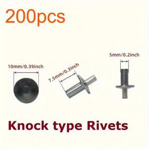 TEMU 200개 고강도 해머인 푸시인 리벳 - 알루미늄 합금 구조, 캐비닛, , 보안문, 가구용 부식 방지 마감 - 망치로 간편하게 설치 - 주거 및 상업용으로 이상적, 하드웨어