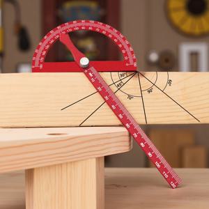 TEMU 조절 가능한 프로젝터 멀티앵글 측정자 - DIY 프로젝트, 공학 및 기술 도면용 듀얼 스케일(도/미터), 내구성 강한 금속 구조, 배터리 불필요, 목공 필수품, 매끄러운 메탈릭 마감, 견고한 디자인