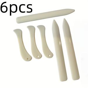 TEMU 6pcs 뼈 클립 및 스코어링 도구, 플라스틱 종이 접기 도구, 부러진 종이 주름 제본, 가죽 연마 카드 만들기, 접기 스코어링 주름 오리가미 스크랩북, 스크랩북 용품,종이 공예 도구,컴팩트 접이식 도구,정밀 스코어링 도구,튼튼한 공예 도구,부드러운 가장자리 도구,공예 애호가,종이 공예가들