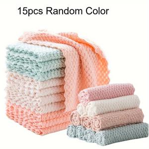 TEMU 15개 대형 고강도 부드러운 흡수력 다용도 청소 타월 - 두꺼운 주방, 욕실, 차량용 행주 - 대용량 세트 (15개입)