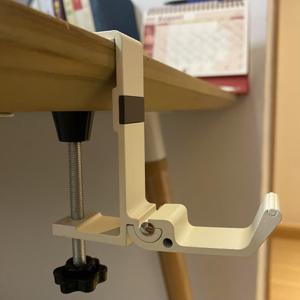 TEMU 자석식 접이식 알루미늄 헤드폰 스탠드 클립, 컴퓨터 책상 옆 후크, 무드릴 헤비듀티 엣지 후크 - 게이밍 헤드폰, 심플한 홈 & 오피스 데코에 적합, 클립,세련된 디자인,내구성 있는 금속,헤드셋 홀더,기술 애호가|컴퓨터책상