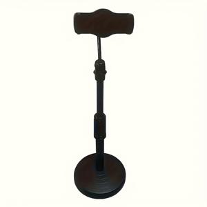 TEMU 1개 검정색 휴대폰 스탠드, 높이 및 각도 조절 가능, 안정적인 데스크탑 마운트 (라이브 스트리밍 및 비디오 시청용), 범용 게으른 스탠드, 휴대용 휴대폰 홀더, 책상용 휴대폰 홀더, 높이 조절, 라이브 스트리밍, 범용 스탠드